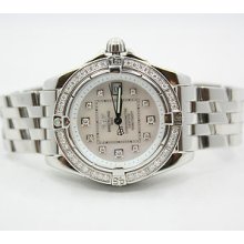 Breitling Cockpit 31mm Ladies Watch With Factory Diamond Bezel & Diamond Dial