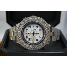 Breitling Super Avenger 48mm Stainless Steel Diamond Encrusted Watch