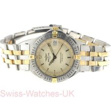 Breitling Windrider Sirius Perpetual Ladies Stainless Steel & 18k Gold Watch