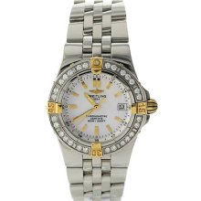 Breitling Windrider Starliner B71340 Original Pearl Diamond Ladies Watch