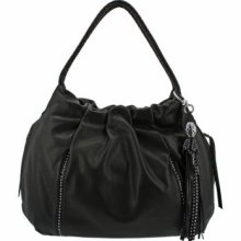 Brighton Garbo Pleated Hobo: Size:OS Black