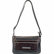 Brighton Maritza Organizer Handbag Black-Chocolate