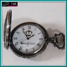 Bronze Anime Black Butler Quartz Pocket Watch With Chain Christmas Gift