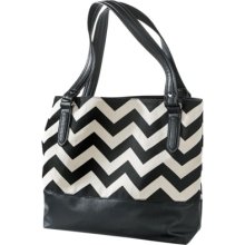 Bueno Zig Zag Canvas Tote - Black