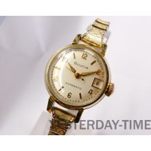 Bulova 1969 Swiss 17 Jewel Gold Plated Ladies Automatic Watch