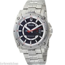 Bulova 96b133 Mens Precisionist Champlain Black Dial Titanium Bracelet Watch