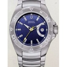 Bulova Accutron Curacao Men`s Automatic Blue Dial Anti-reflective Watch