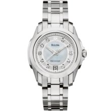 Bulova Watch, Womens Precisionist Stainless Steel Bracelet 31mm 96P115