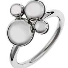 Calvin Klein Jewelry Stainless Steel With Circular Charm Ring 8 KJ04AR