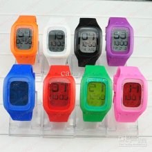 Candy Jelly Silicone Watches Sh-738 Touch Screen Led Digital Watch L