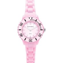 Cannibal Kid's Quartz Watch With Pink Dial Analogue Display And Pink Silicone Strap Ck226-14