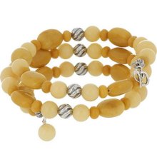 Carolyn Pollack Sterling Sincerely Essential Coil Bracelet - Yellow Quartz - One Size