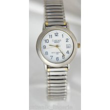 Carriage By Timex Women's Two Tone Expansion Band Watch White Dial