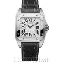 Cartier Santos 100 Medium Stainless Steel Unisex Watch - W20106X8