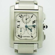 Cartier Tank Francaise 2303 Stainless Steel Chronograph Quartz Watch