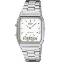 Casio Aq-230A-7Dmq Mens Combi Bracelet Watch