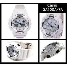 Casio G-shock Ga100a-7a X-large White Analog-digital Watch