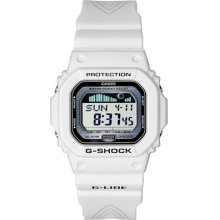 Casio Men's G-Shock White G-Lide Limited Digital Watch - White Rubber Strap - GLX5600-7