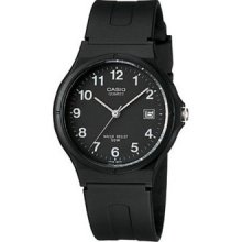 Casio Mw-59-1b Classic Simple Analog Black Unisex Watch With Date