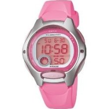 Casio Very Cute Digital Pink Resin Strap With Alarm & Stopwatch Women's Watch