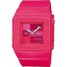 Casio Women's Baby-G BGA200-4E Pink Resin Quartz Watch with Pink Dial