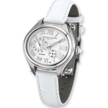 Charles Hubert Stainless Steel White Strap Automatic Watch Xwa4213