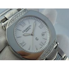 Charriol Women's Columbus Stainless Diamond Watch White Ccr38d 100% Authentic