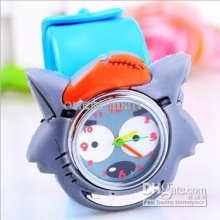 Children Silicone Jelly Slap Wristwatches Cartoon Grey Wolf Watches