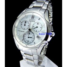 Citizen Ladies Eco-drive Chronograph Sapphire Stainless Steel Fb1110-51d