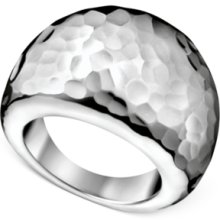 ck Calvin Klein Ring, Stainless Steel Hammered Ring