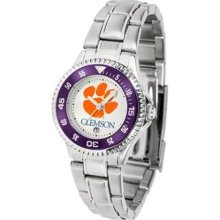 Clemson Tigers Ladies Stainless Steel Watch