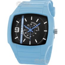 Concise Fashion Blue Dial Quartz Wrist Watch Boy Gril Student Square Face Sh027