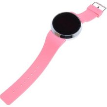 Cool Pink Color Touch Screen Digital Led Wrist Watch Silicone Band