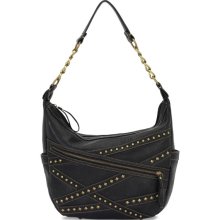 Crossroads Bandana by American West Zip-Top Hobo Purse Black