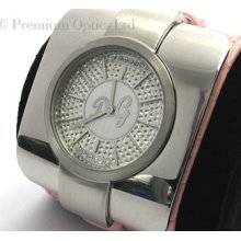 D&g Dolce Gabbana 'sitting Bull' Pink Cuff Watch 163