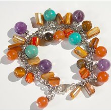 De Colores Gemstones Mothers Day Gift Charm Bracelet