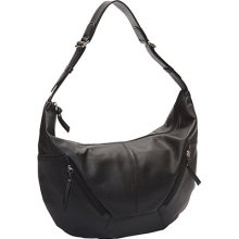 Derek Alexander Ew Top Zip Hobo - Black