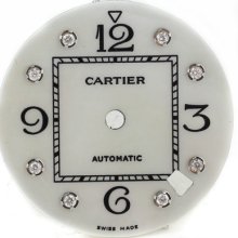 Dial - Cartier White Mother Of Pearl Custom Diamond