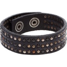 Diesel Ascalios Leather Bracelet Black