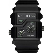 Diesel Men's Black Rubber Strap Watch Dz7177