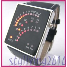 Digital Date Red 29 Led Sport Mens Lady Wrist Watch