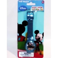 Disney Mickey Mouse Club House Lcd Wrist Watch Blue Nip