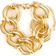 Double Chain Link Bracelet - Gold - ONE