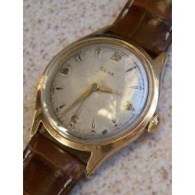 Doxa Vintage Wristwatch 18k Solid Gold Case 34,5 Mm. Automatic Screw Cap Run