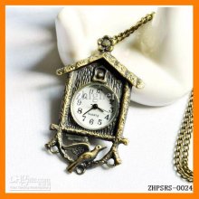 Drop Shipping 12 Pcs/lot Vintage Popular Birdcage Pocket Watch Penda