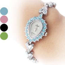 Drop Women's Water Style Steel Analog Quartz Bracelet Watch (Silver)