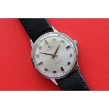 Dugena Tropica Cal 715 As 1604 Rare 60's Ss Manual Winding 35mm Mens Watch Mint