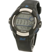 Dunlop DUN-102-G03 - Dunlop Men Digital Chronograph Watch, Blue Dial Details And Band Detail.