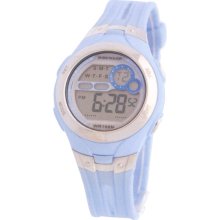 Dunlop DUN-115L04 - Dunlop Lady Digital Chronograph Watch, Light Blue Dial And Band.