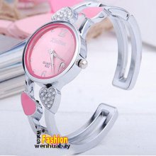 Elegant Bracelet Crystal Ladies Girls Quartz Watch Steel 5 Colors Lovely Gift